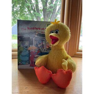 Sesame Street Big Bird Plush & Book Set Kohls Cares Exclusive Yellow/Orange 15"